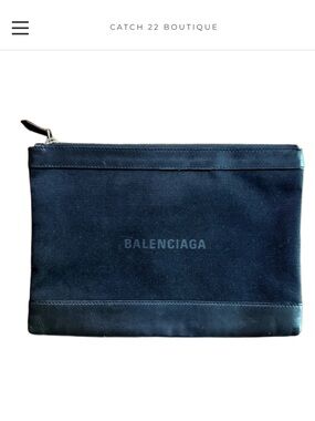 Balenciaga Black Zip Pouch/Clutch